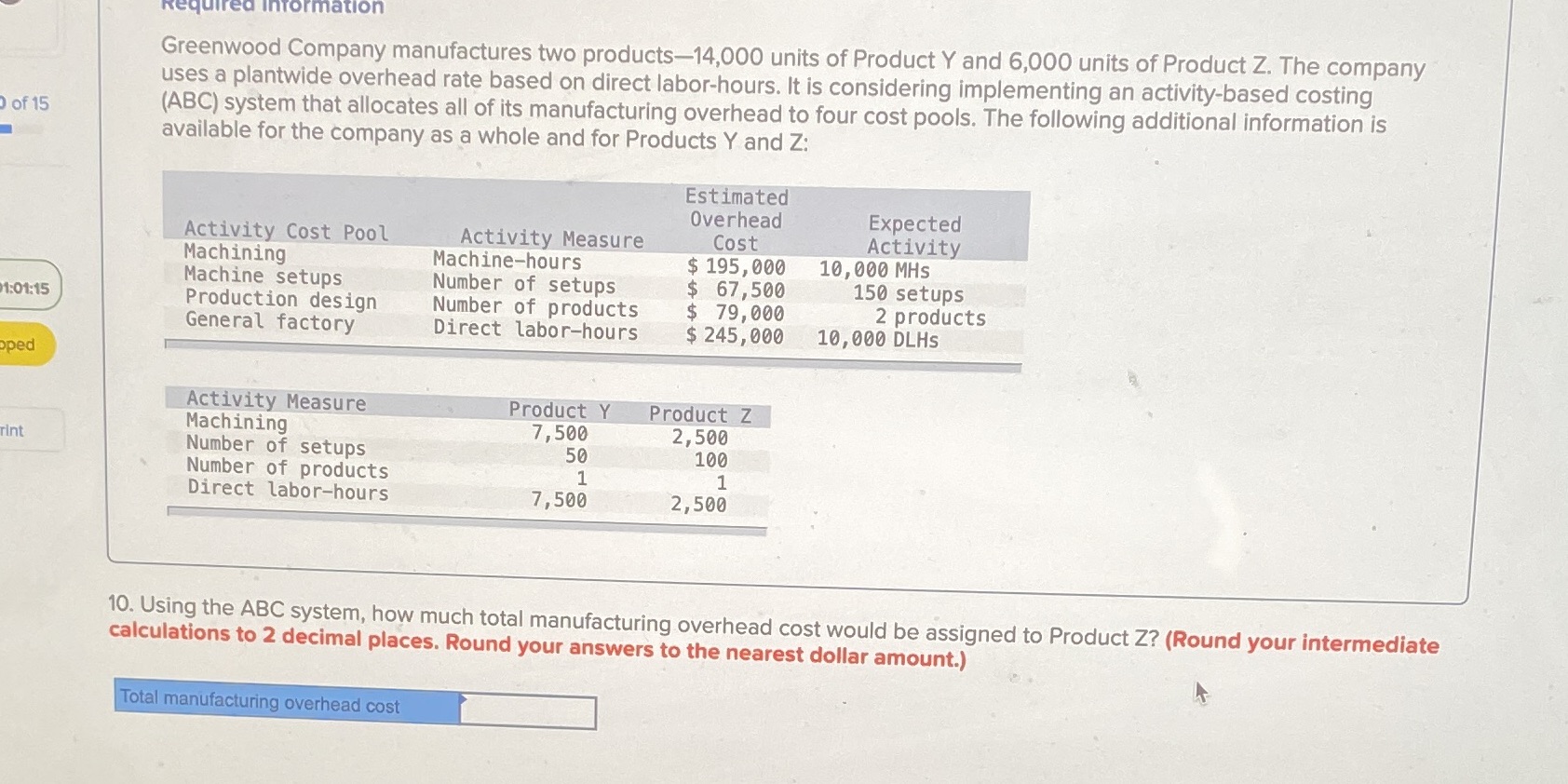 Required information Greenwood Company