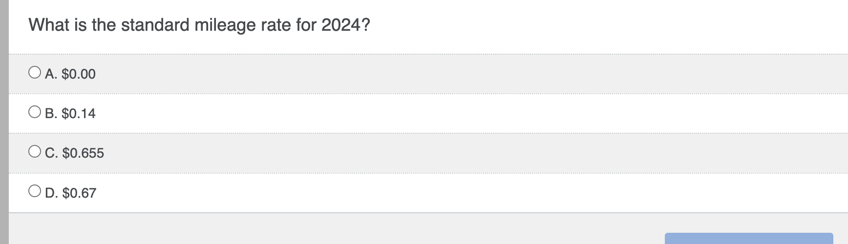 What i s the standard mileage rate for 2 0 2 4 ?