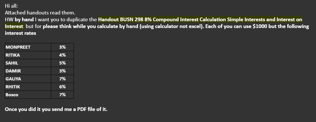 Please take the interest rate which 7% Hi all: