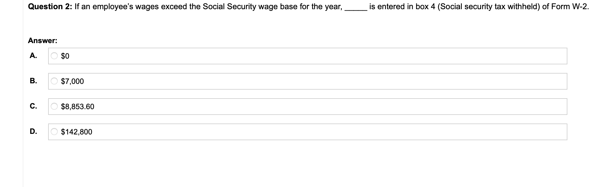 Question 1: A semiweekly depositor with a weekly