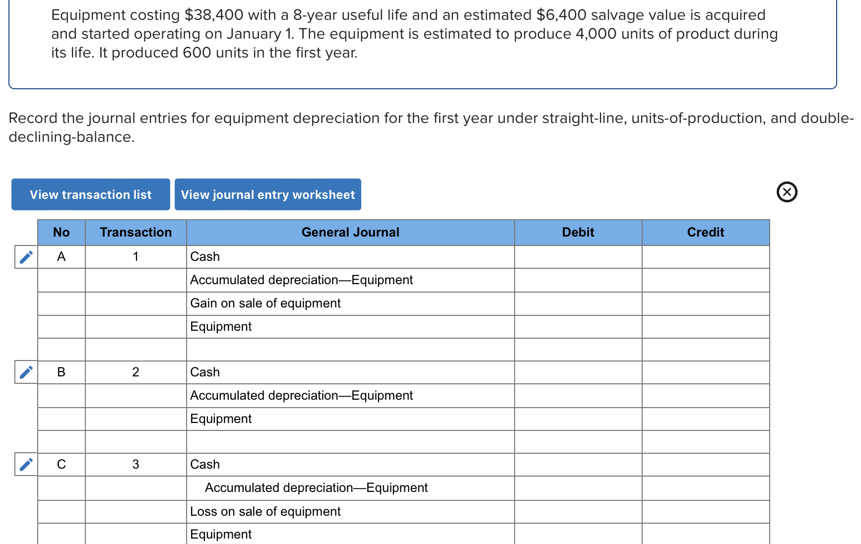 Compute depreciation expense for the second year.