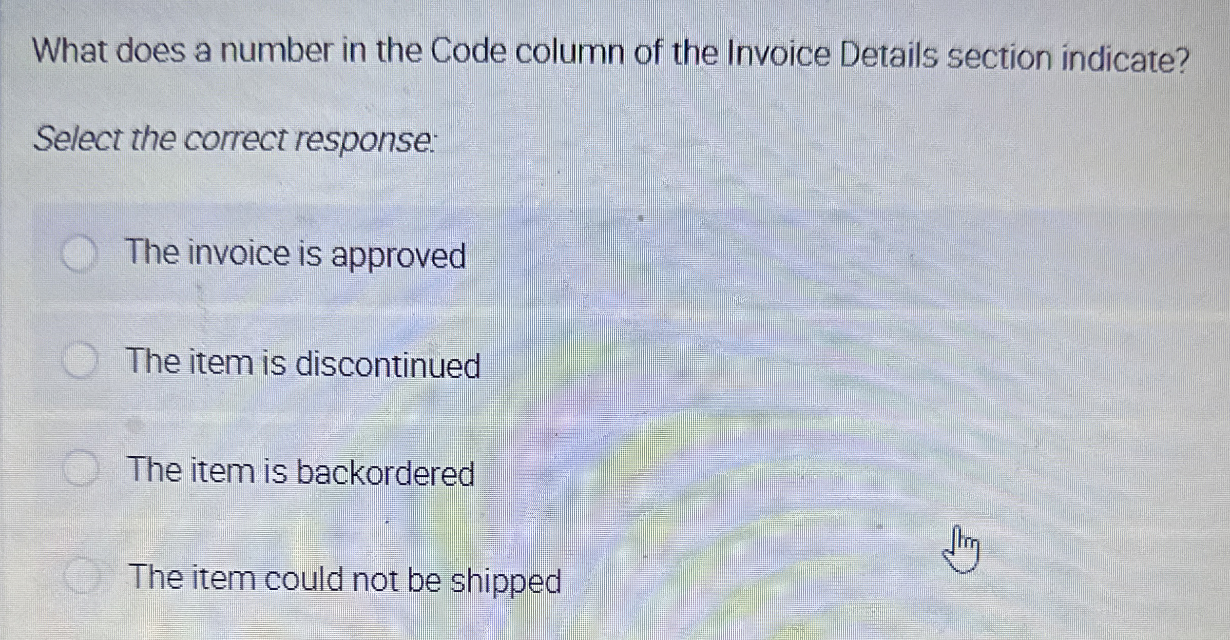 What does a number in the Code column of the