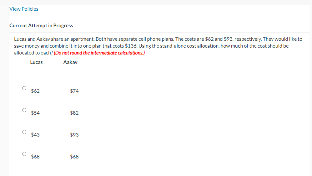 please answer this question View Policies Current