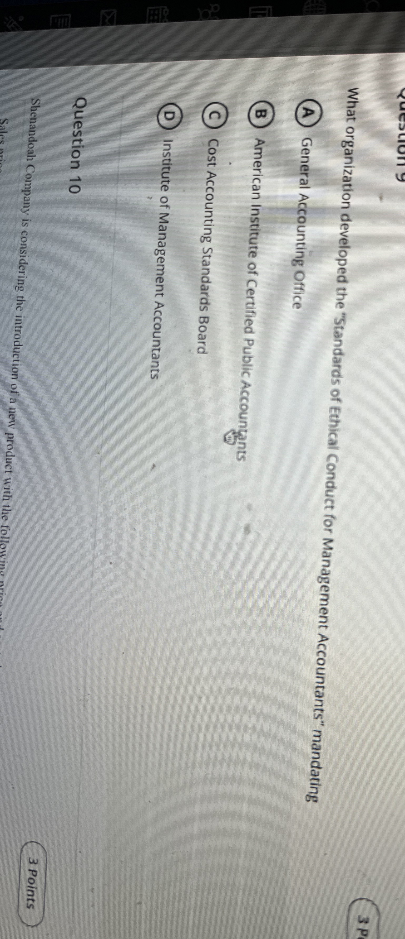 What organization developed the "Standards of