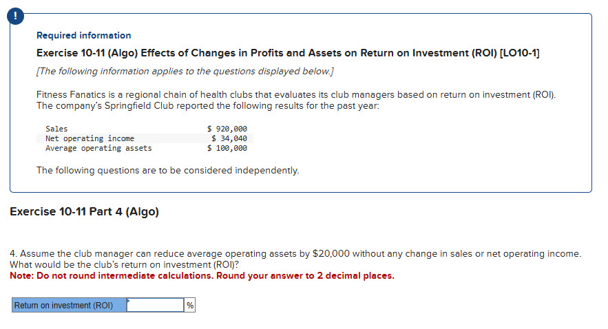 ! Required information Exercise 1 0 - 1 1 ( Algo