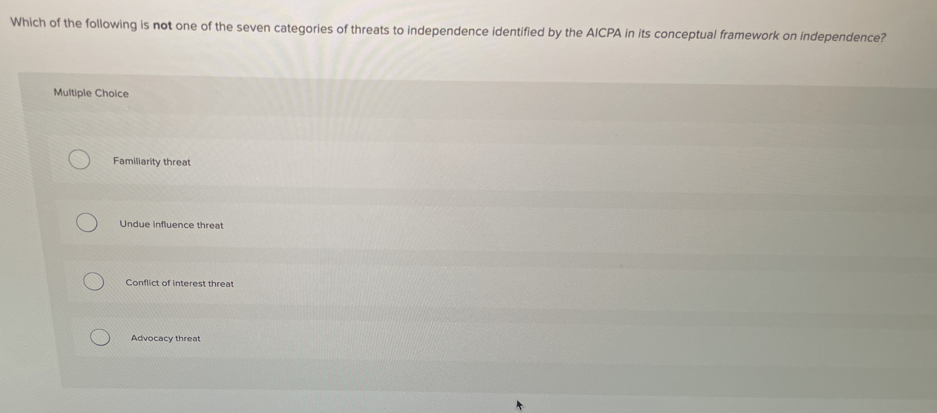 Which of the following is not one of the seven