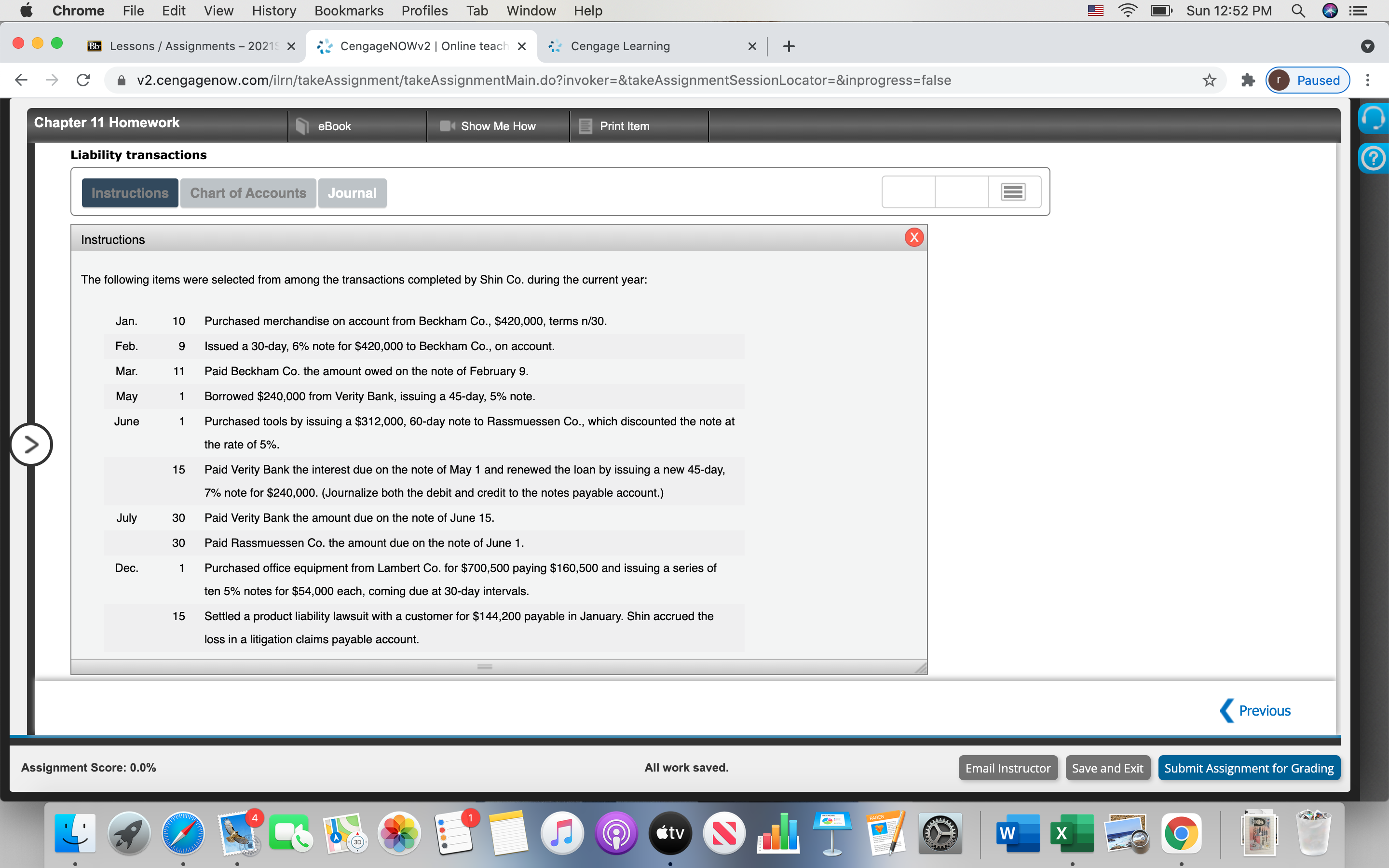 Liability transactions Chapter 11 Homework Q(7)