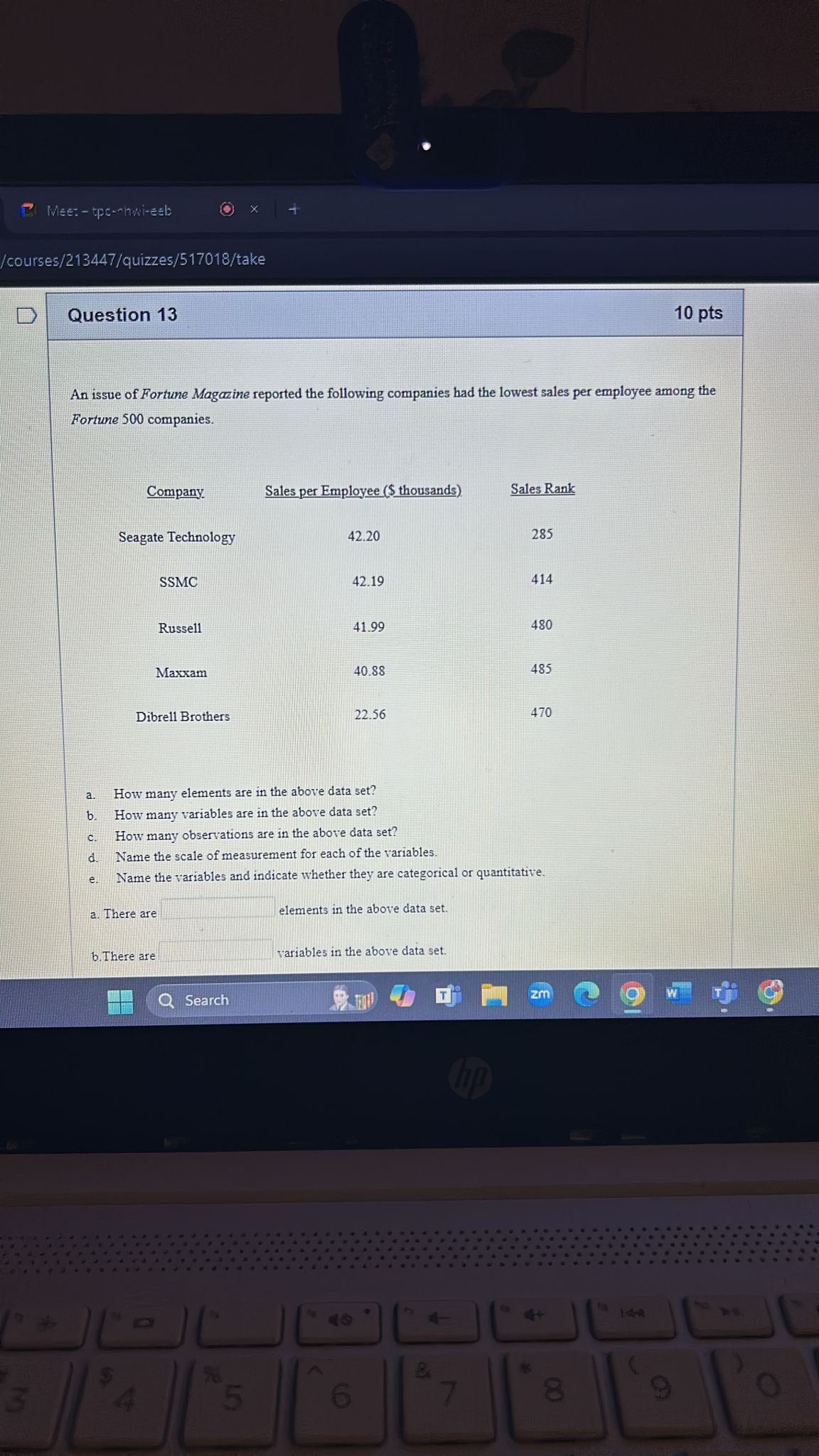BA 2300 First Exam Chapters 1 - 3- Question 12 3