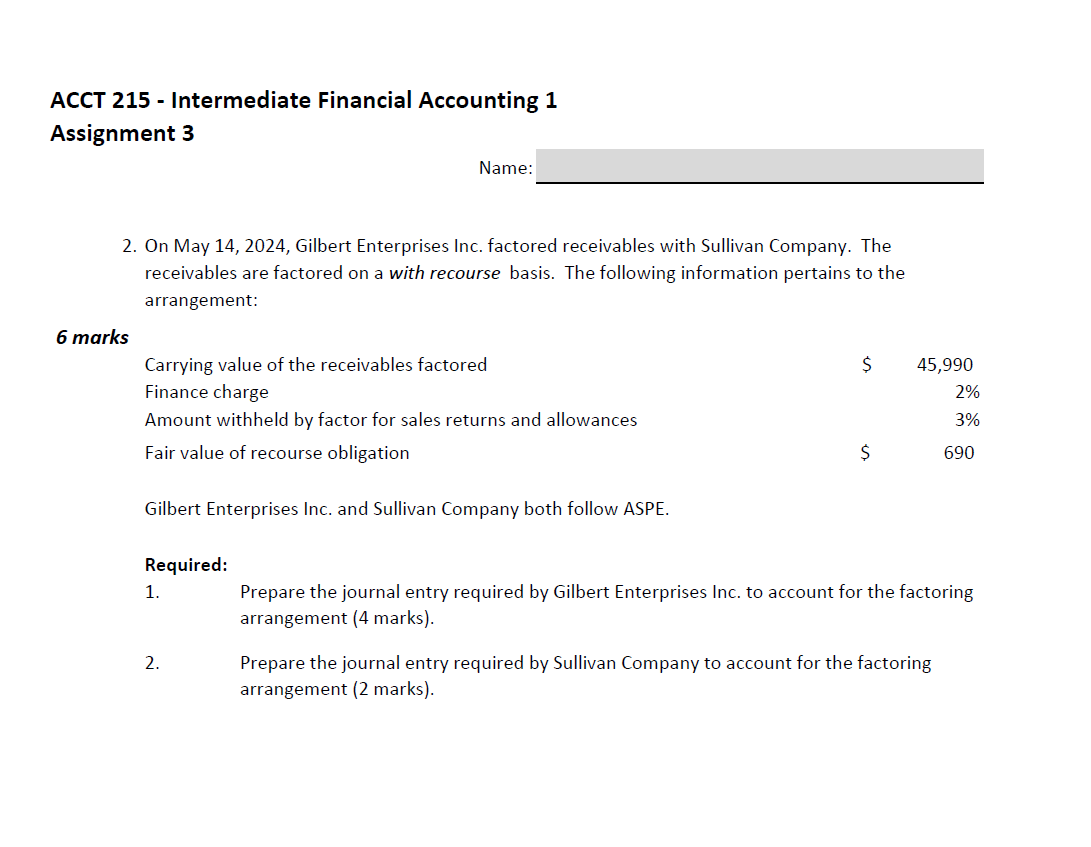 Name: 2 . On May 1 4 , 2 0 2 4 , Gilbert
