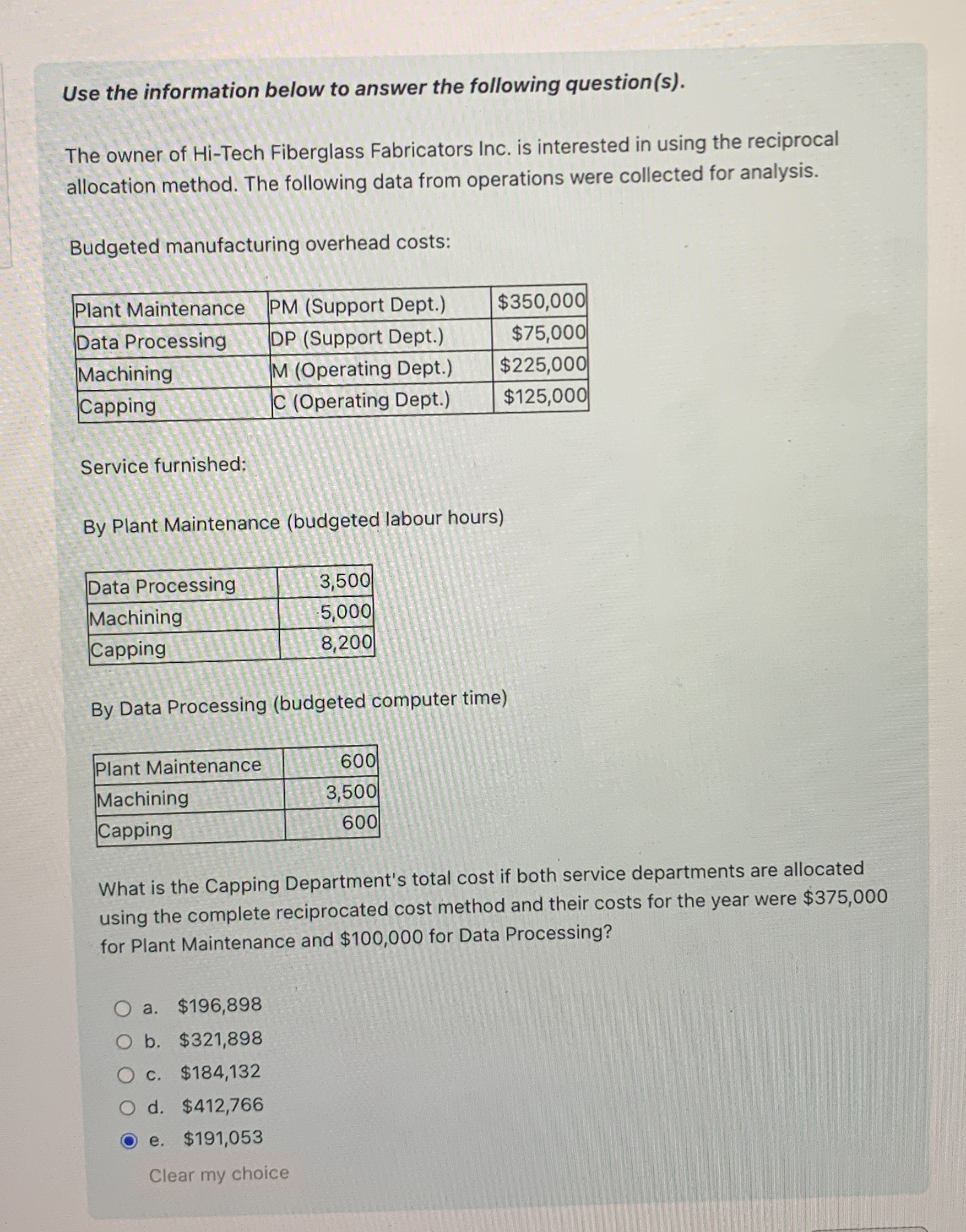 Use the information below to answer the following