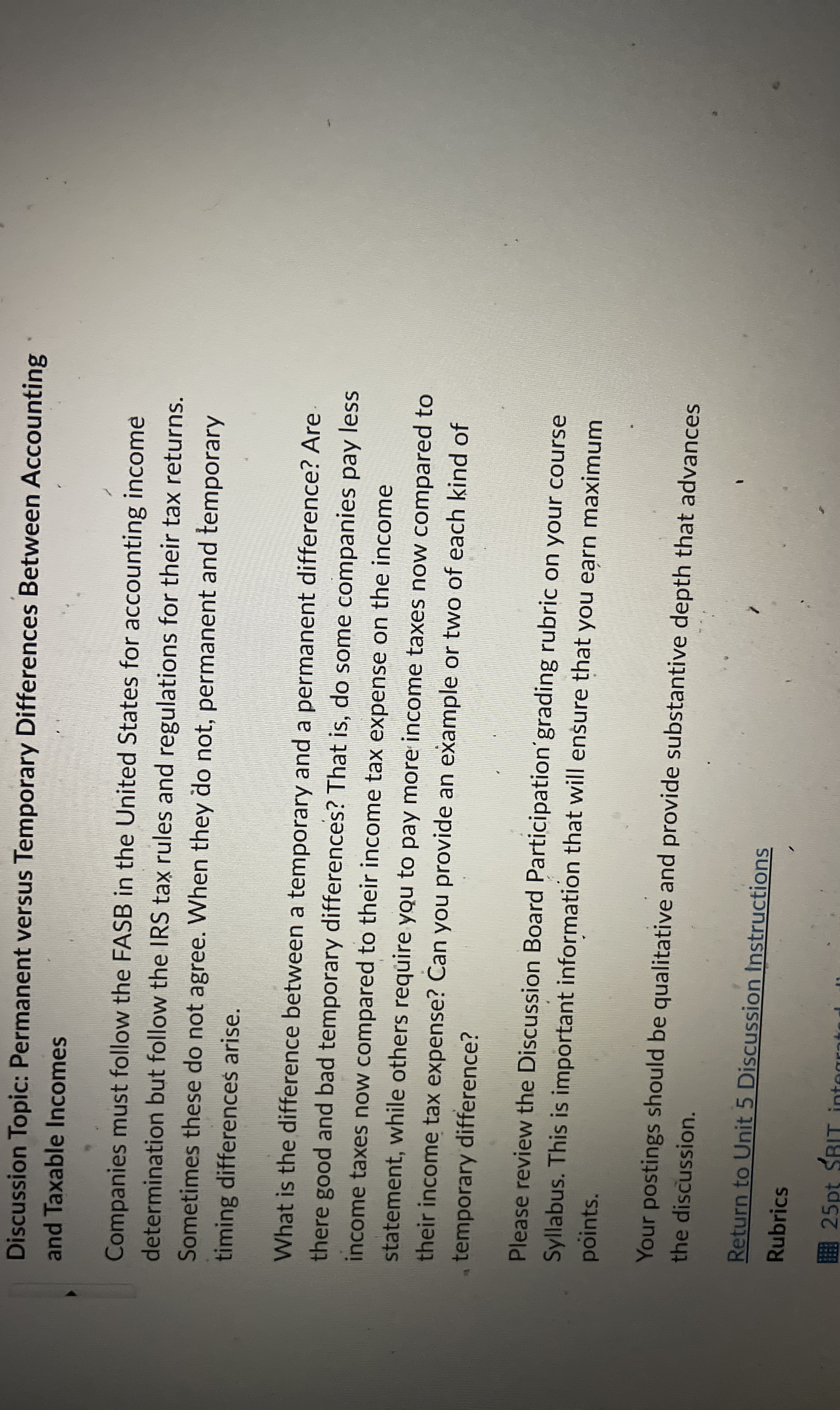 Discussion Topic: Permanent versus Temporary