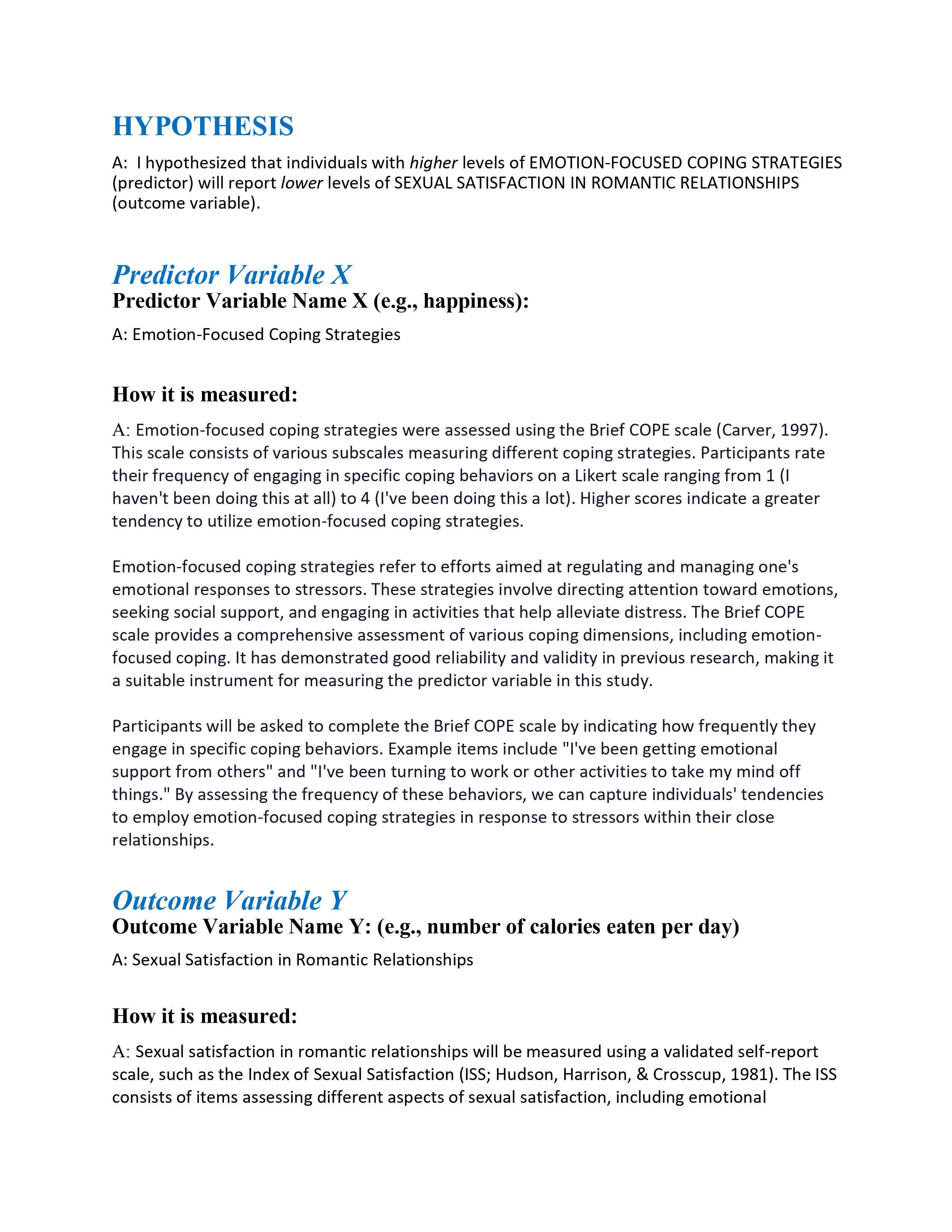 Class: Research Methods in Psychology Prompt: