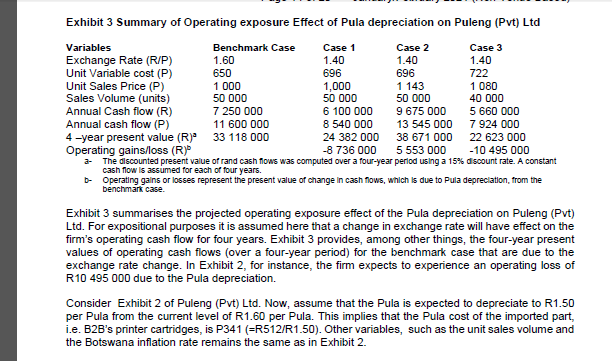 Required: (a) Compute the projected annual cash