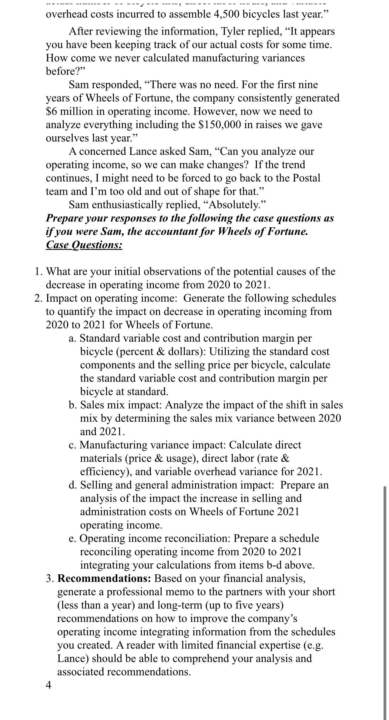 Fill Out Each Table Below: Sales Mix Variance