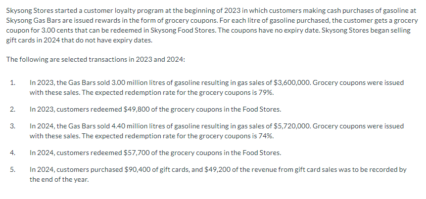 Skysong Stores started a customer loyalty program