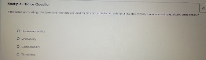 Multiple Choice Question If the same accounting