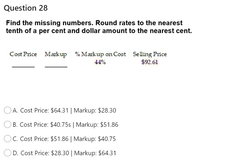 Question 2 8 Find the missing numbers. Round
