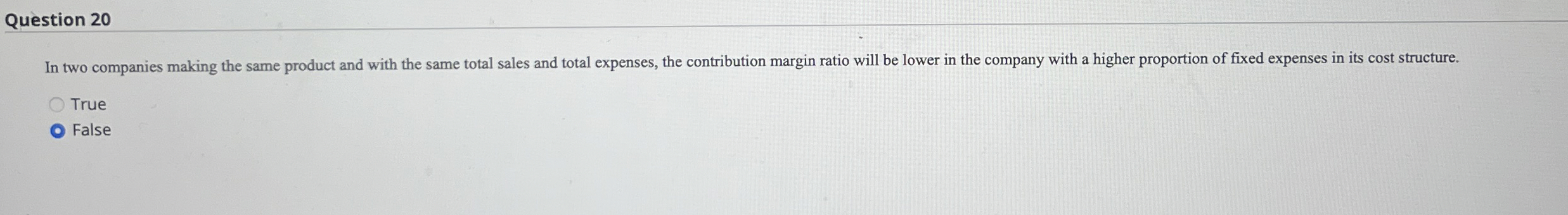 Question 2 0 In two companies making the same