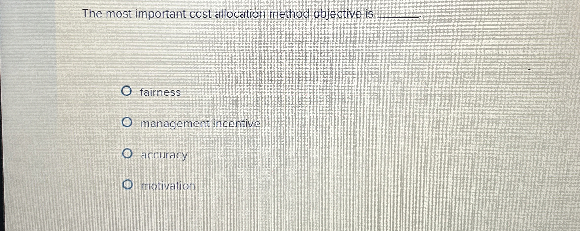 The most important cost allocation method