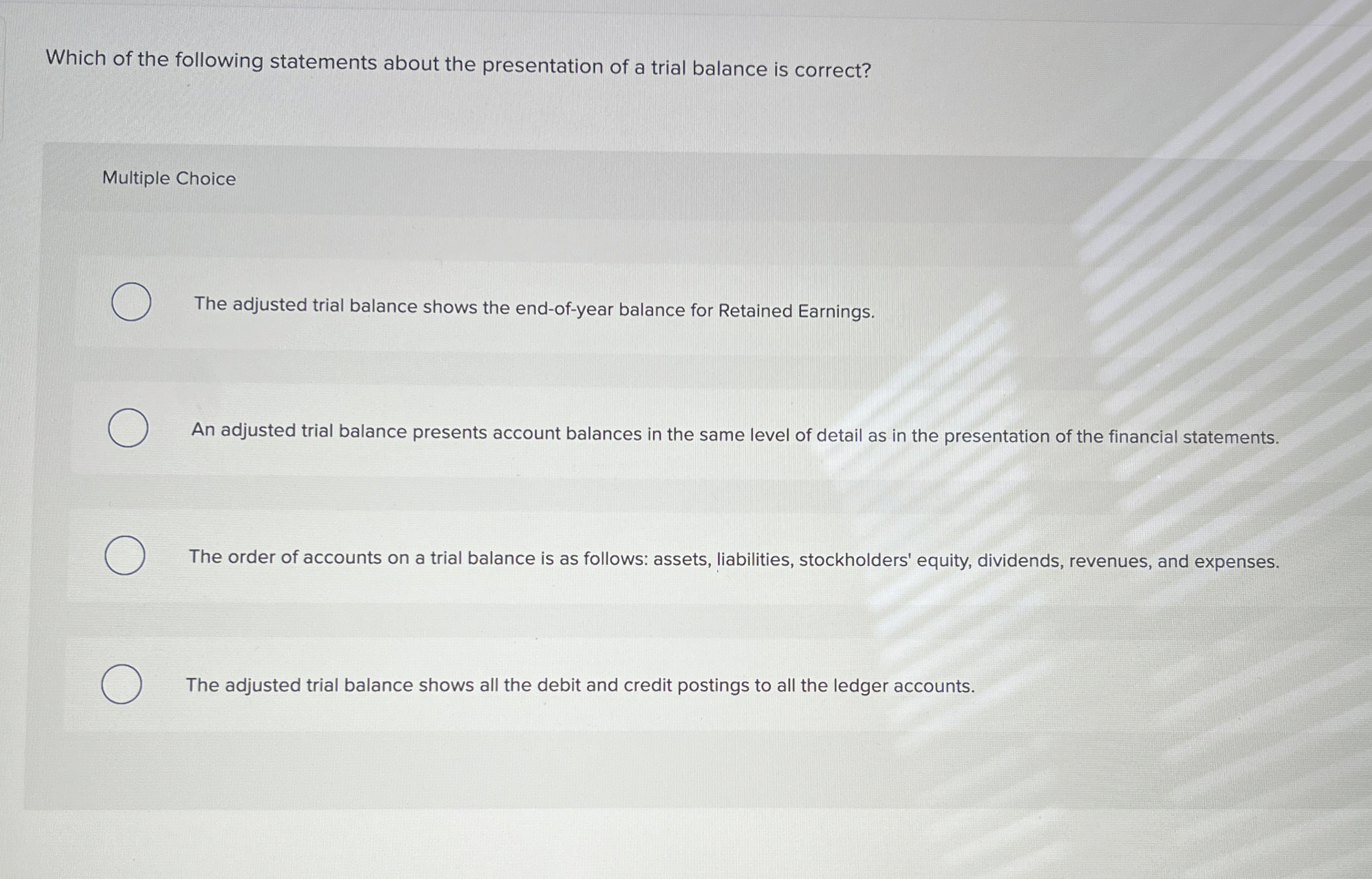 Which of the following statements about the