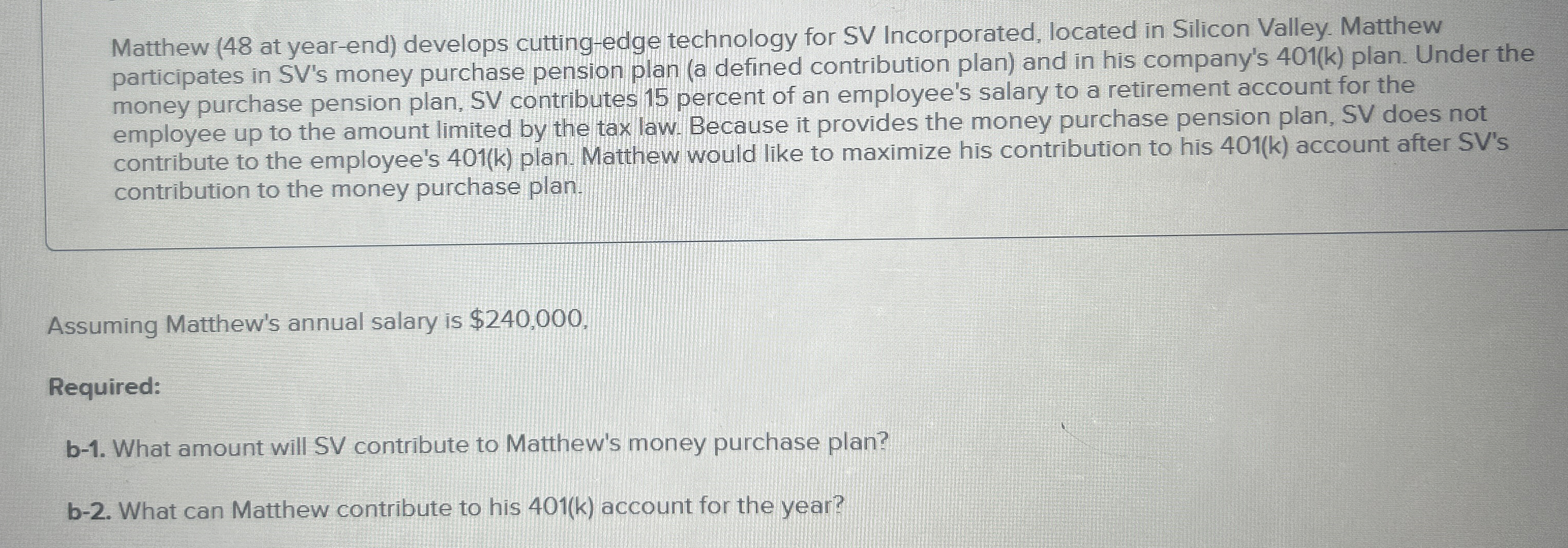 Matthew ( 4 8 at year - end ) develops cutting -