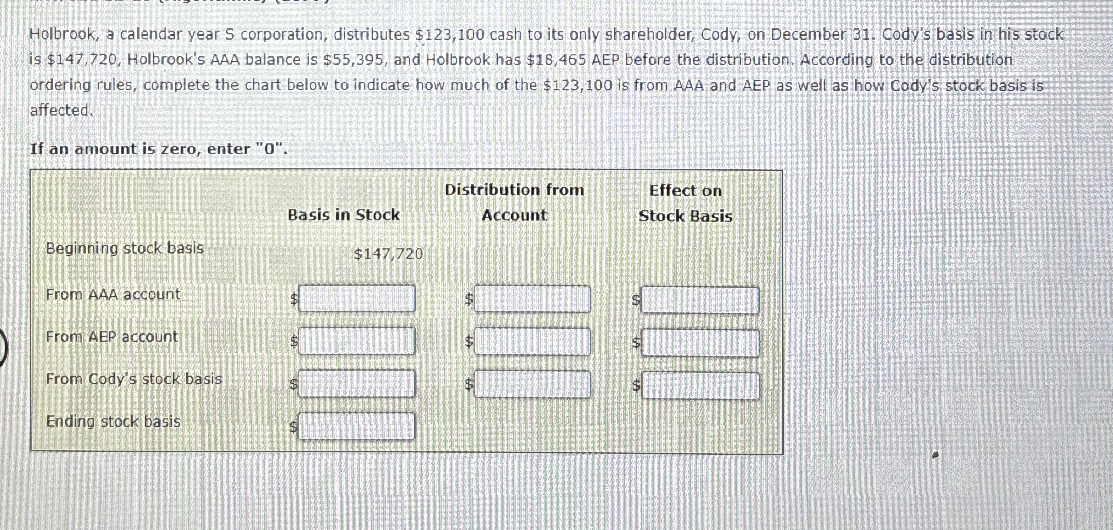 Holbrook, a calendar year S corporation,