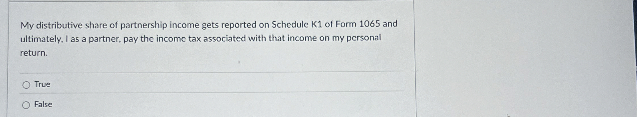 My distributive share of partnership income gets