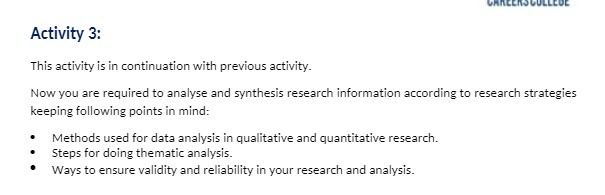 Activity 3: This activity is in continuation with