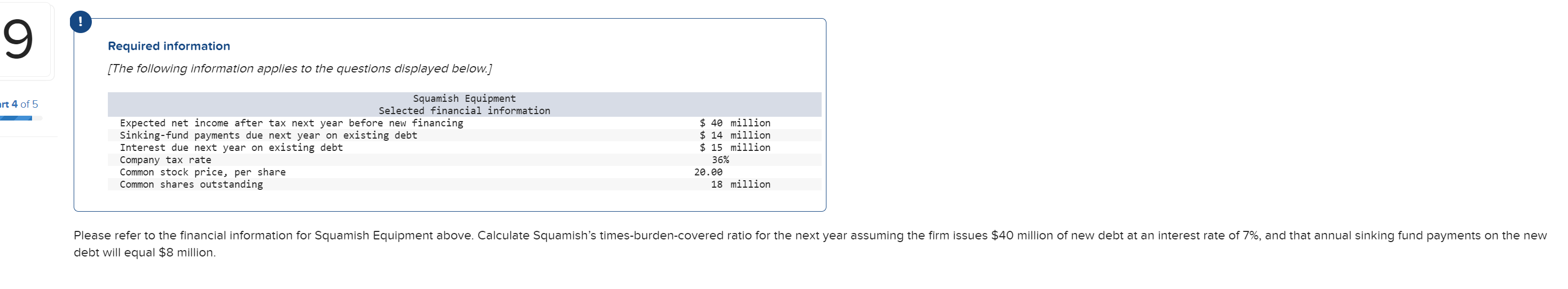 Required information [ The following information