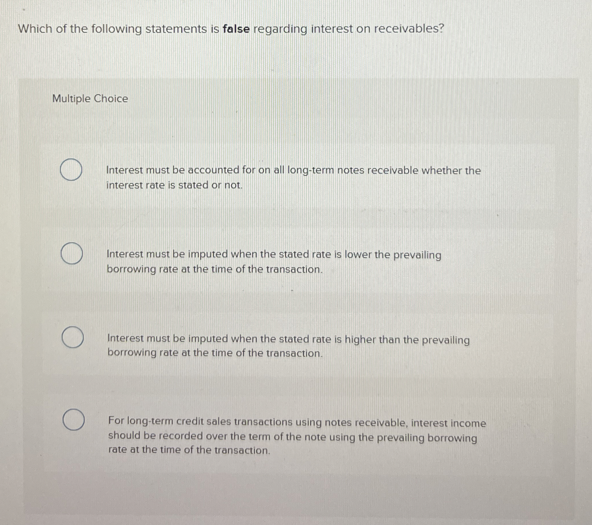 Which of the following statements is false