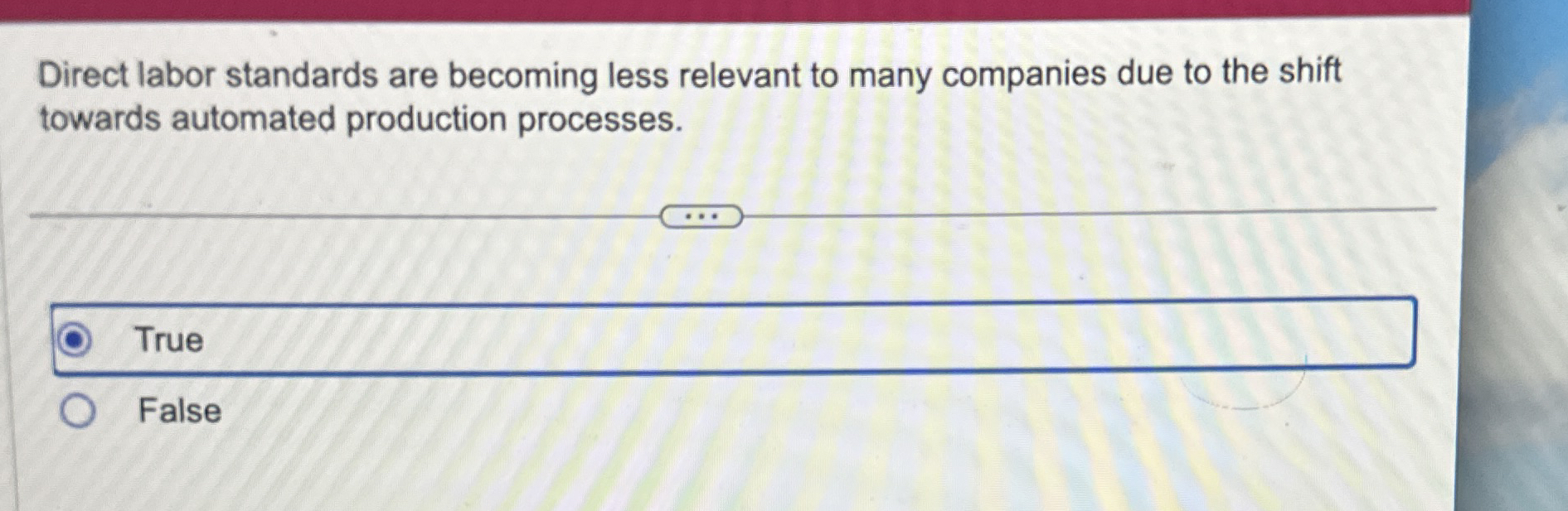 Direct labor standards are becoming less relevant