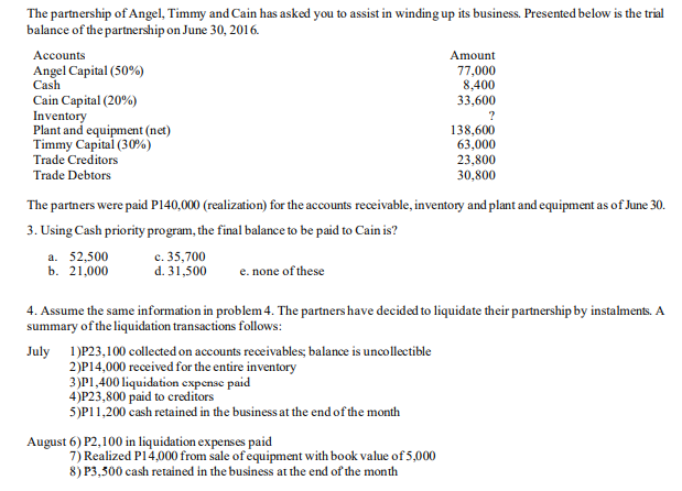 The partnership of Angel, Timmy and Cain has