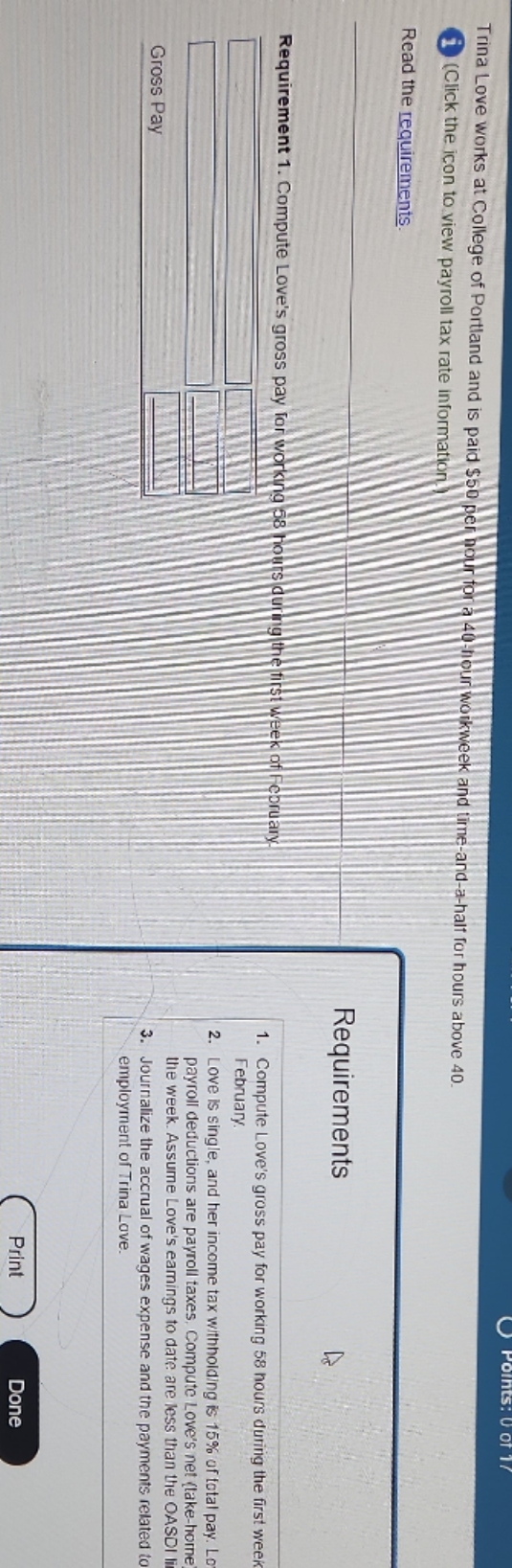 please assist me . thank you Trina Love works at