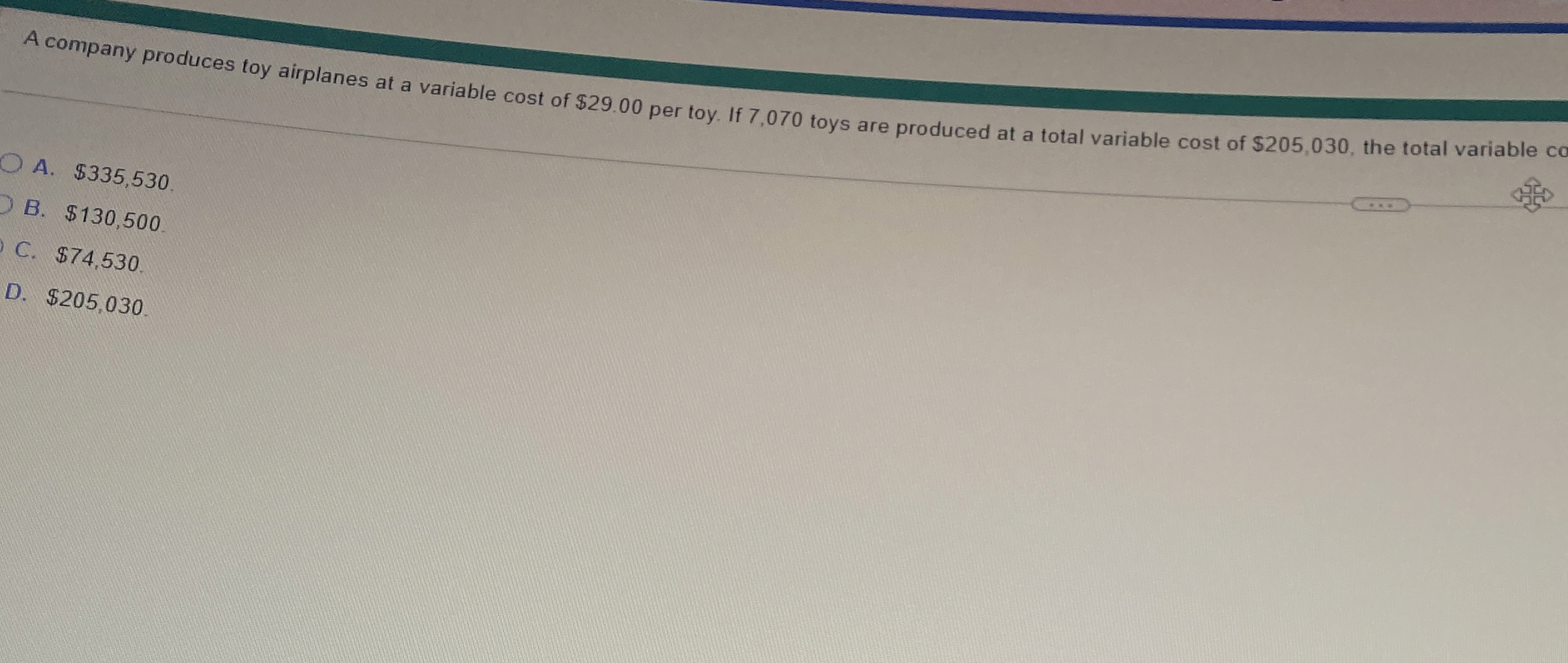 A company produces toy airplanes at a variable