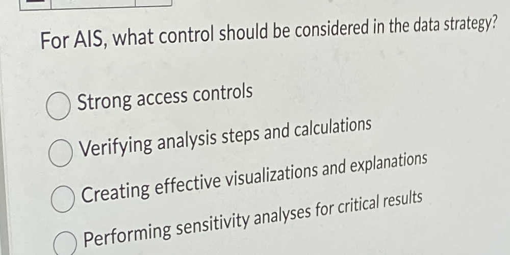 For AIS, what control should be considered in the