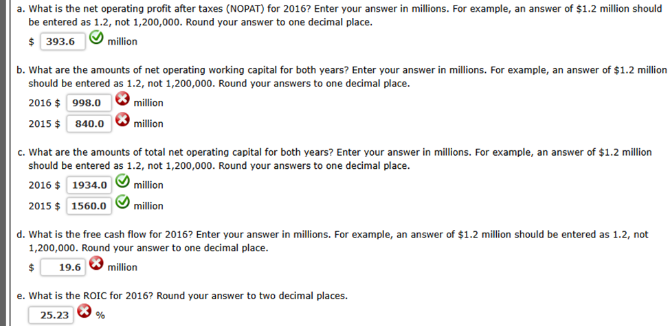 What is the correct answer to b, d and e? Free
