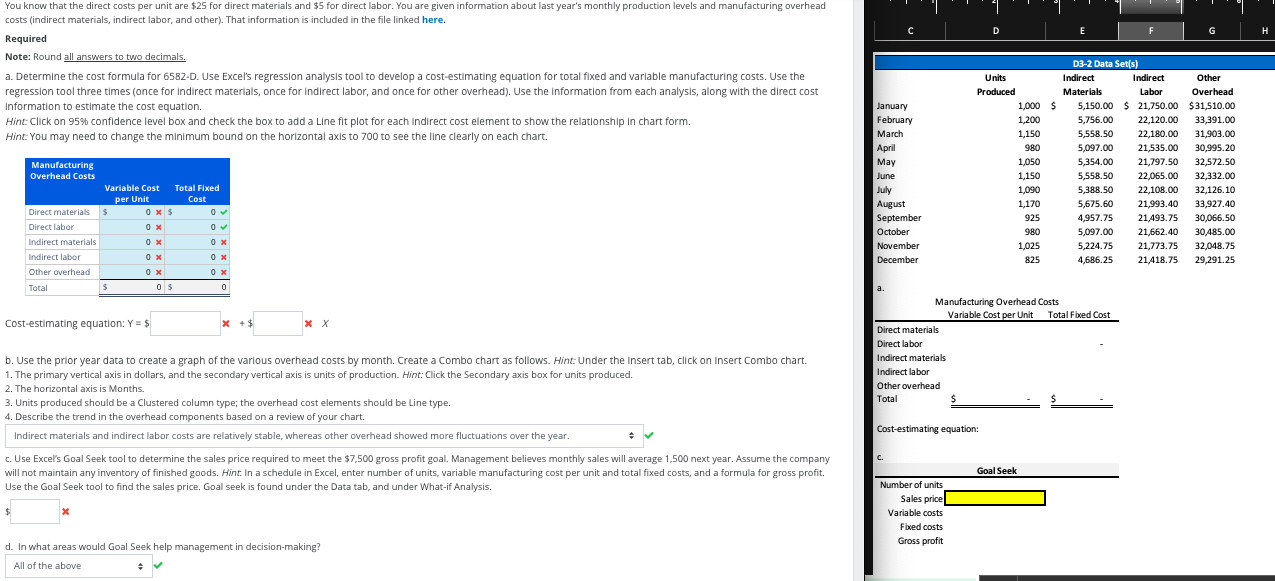 a ) Determine the cost formula for 6 5 8 2 - D .