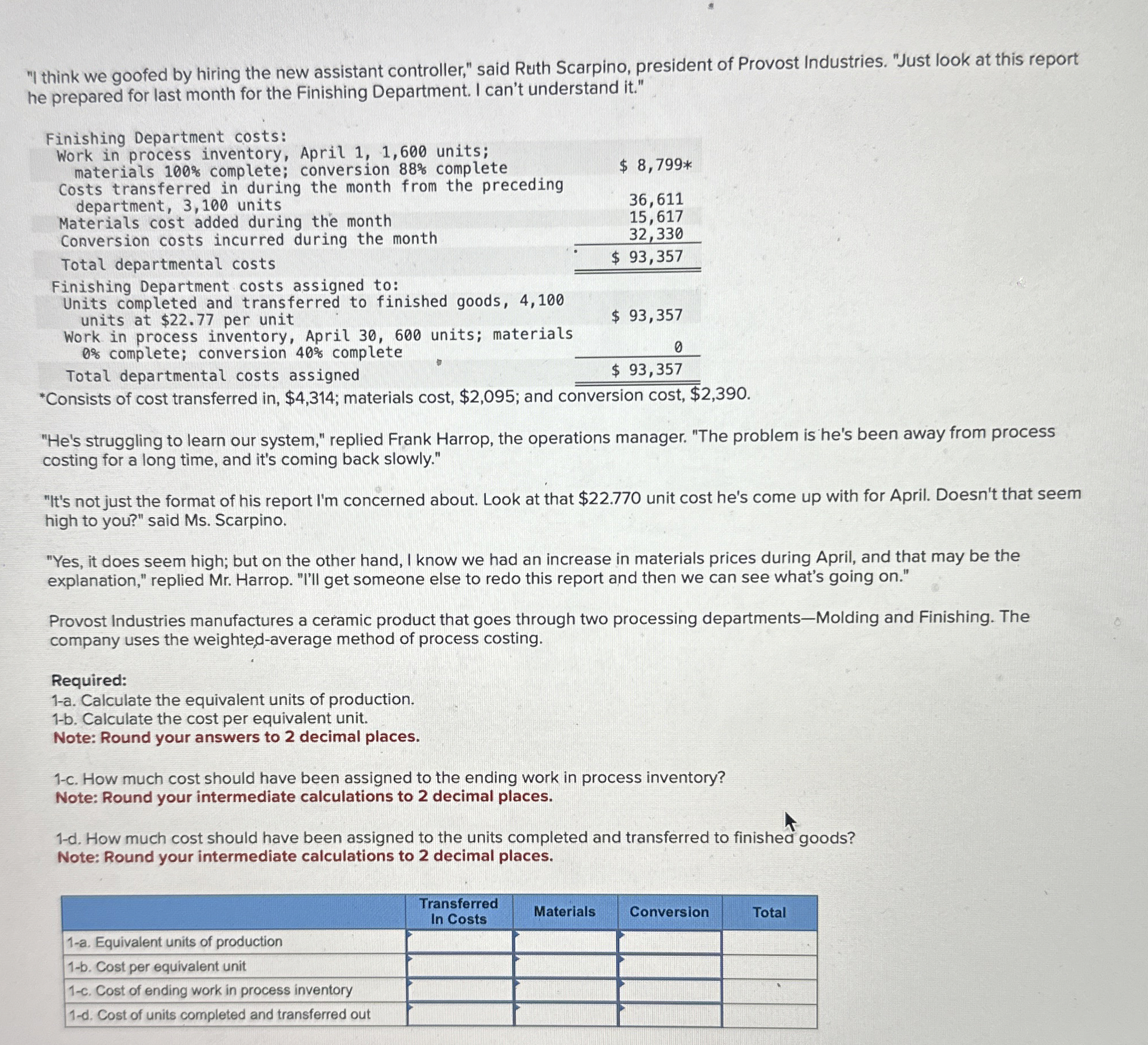 "I think we goofed by hiring the new assistant