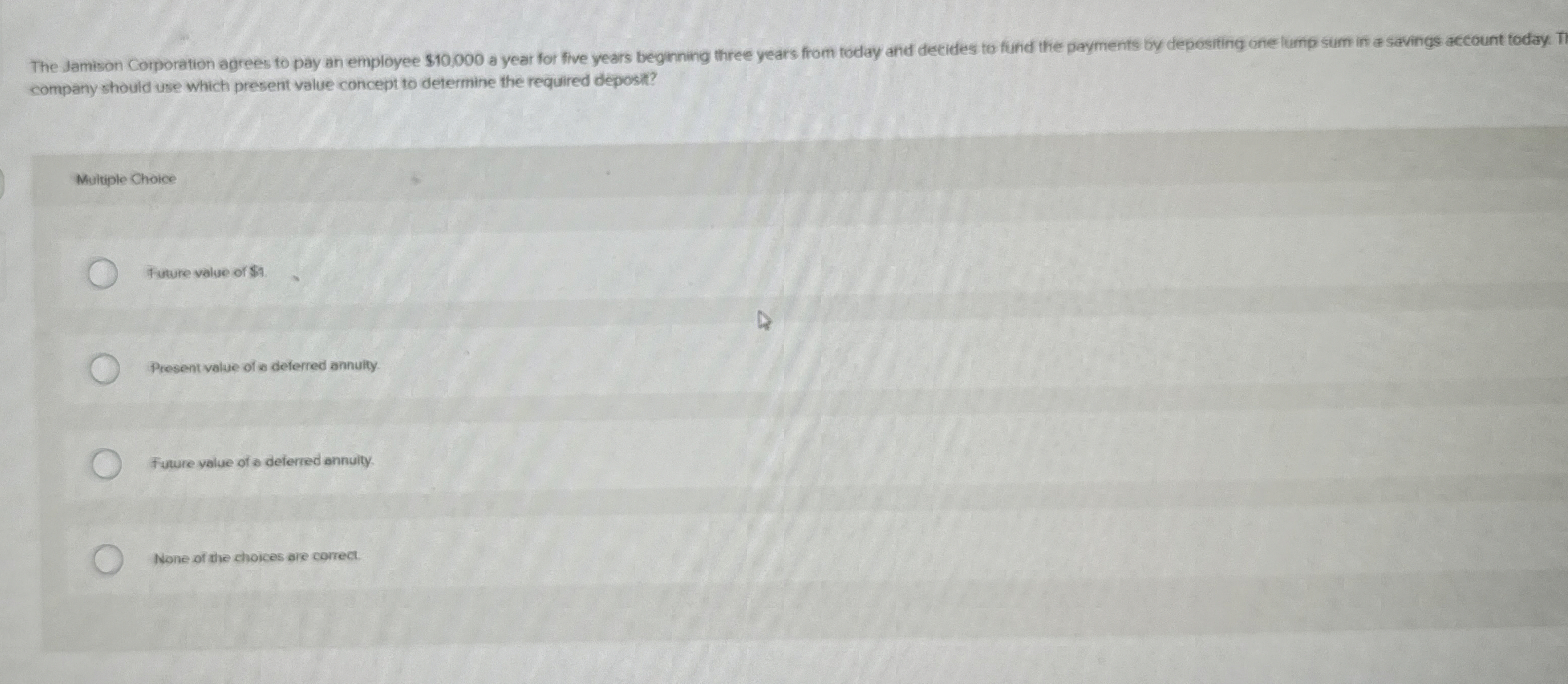 The Jamison Compration agrees to pay an employee