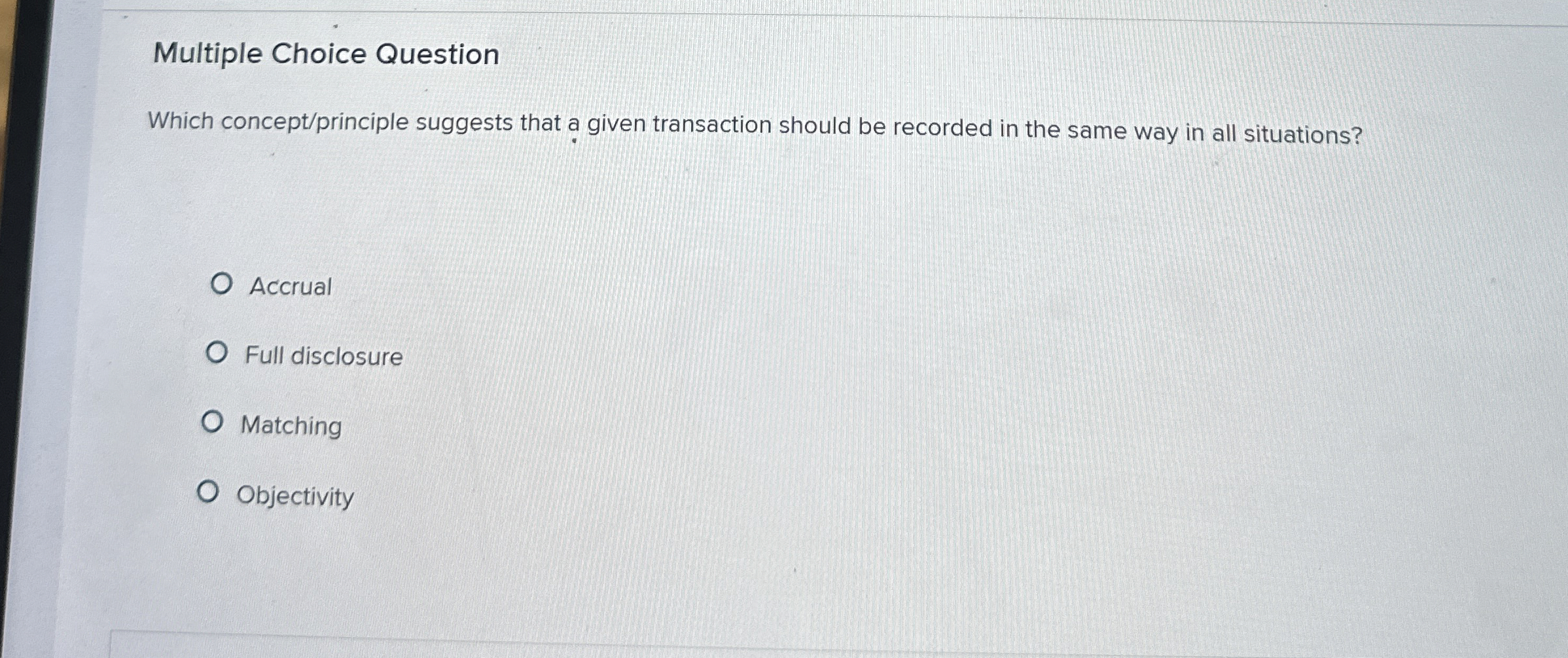 Multiple Choice Question Which concept /