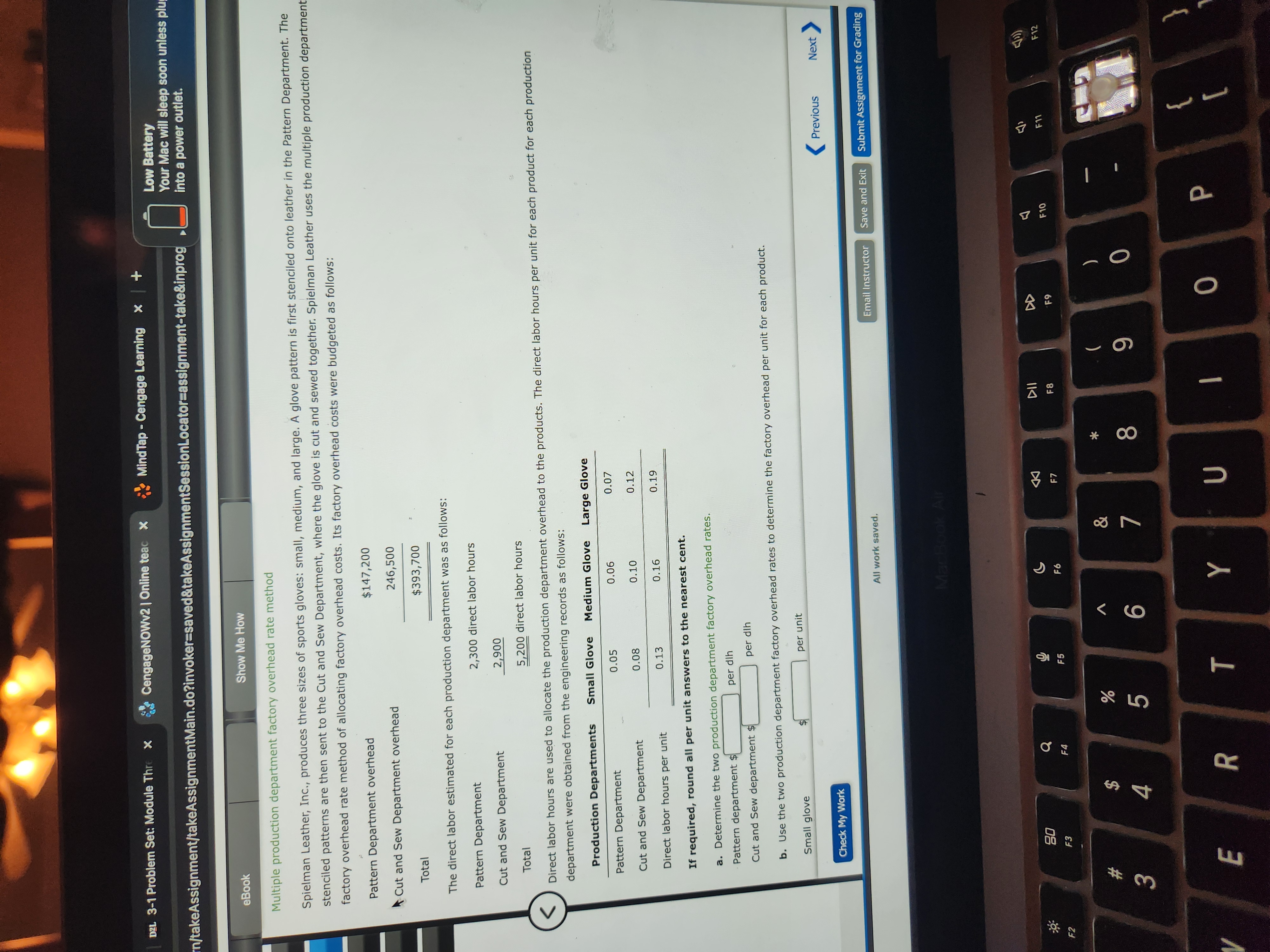 D2L. 3-1 Problem Set: Module Thre x CengageNOWv2