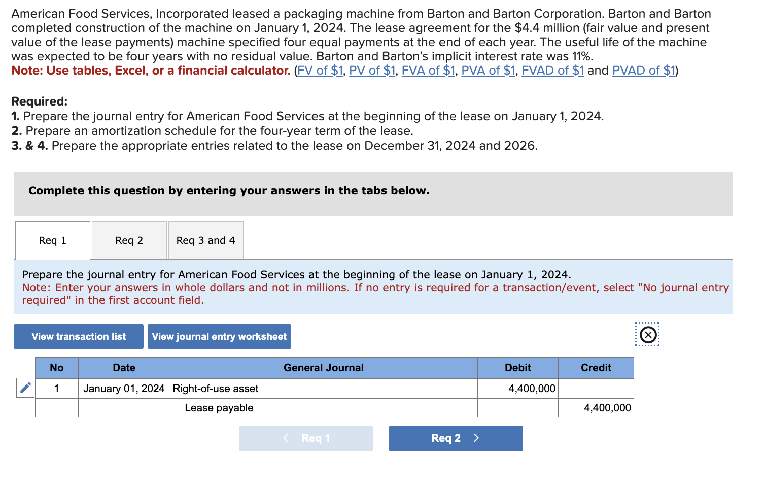 American Food Services, Incorporated leased a