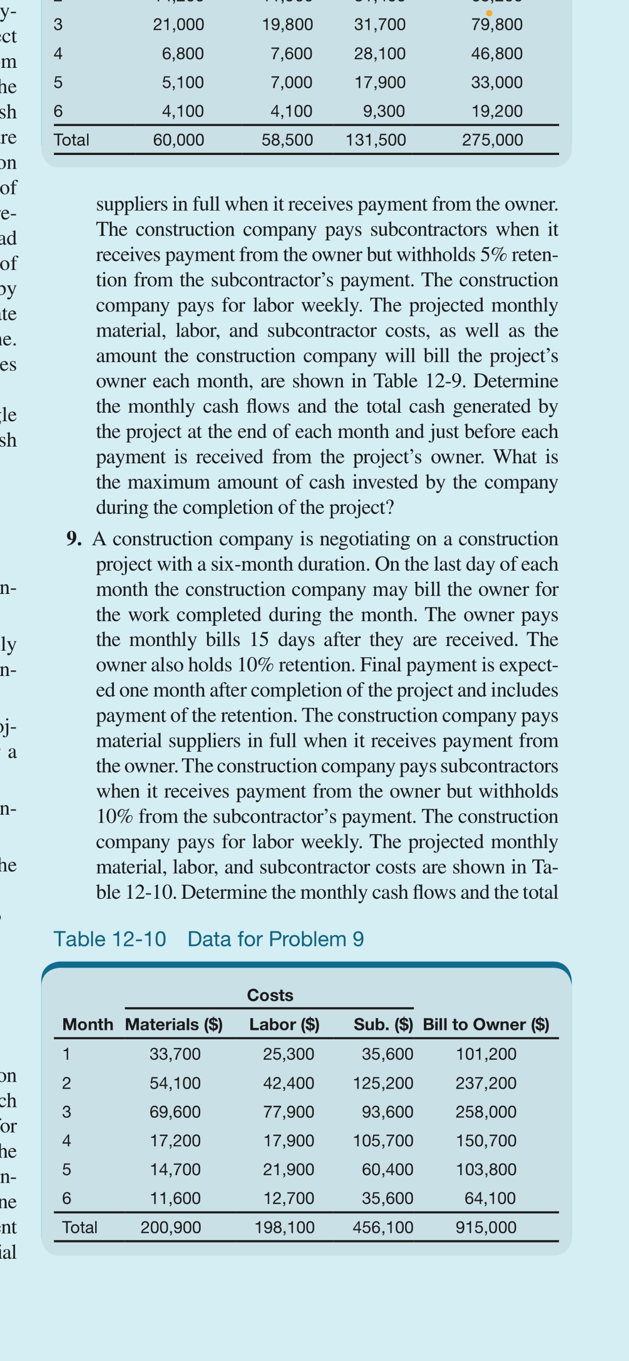 Answer Chapter 12 Problem #9 (page 181) - show