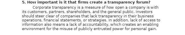 5. How important is it that firms create a