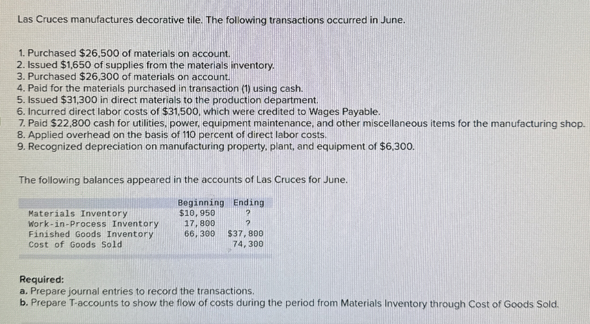 Las Cruces manufactures decorative tile. The