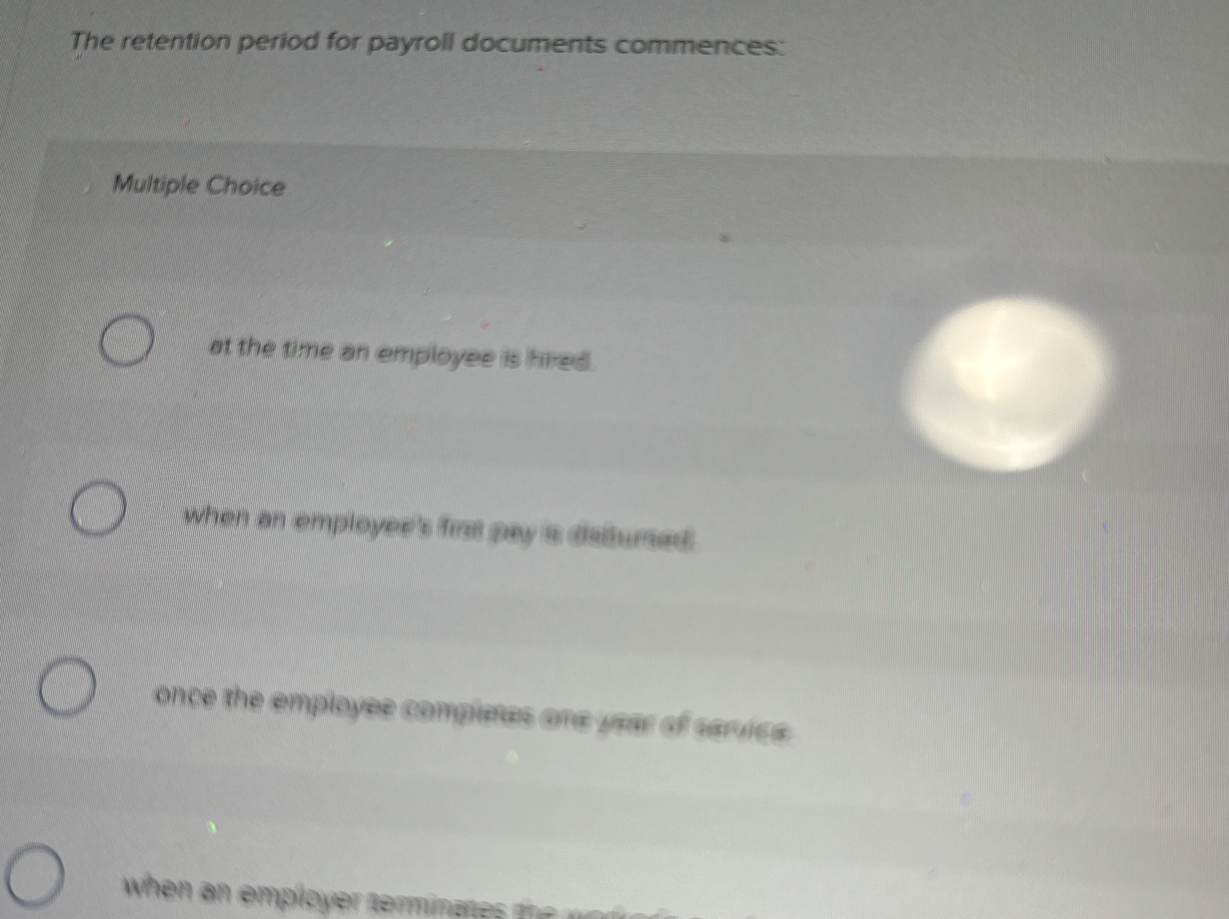 The retention period for payroll documents
