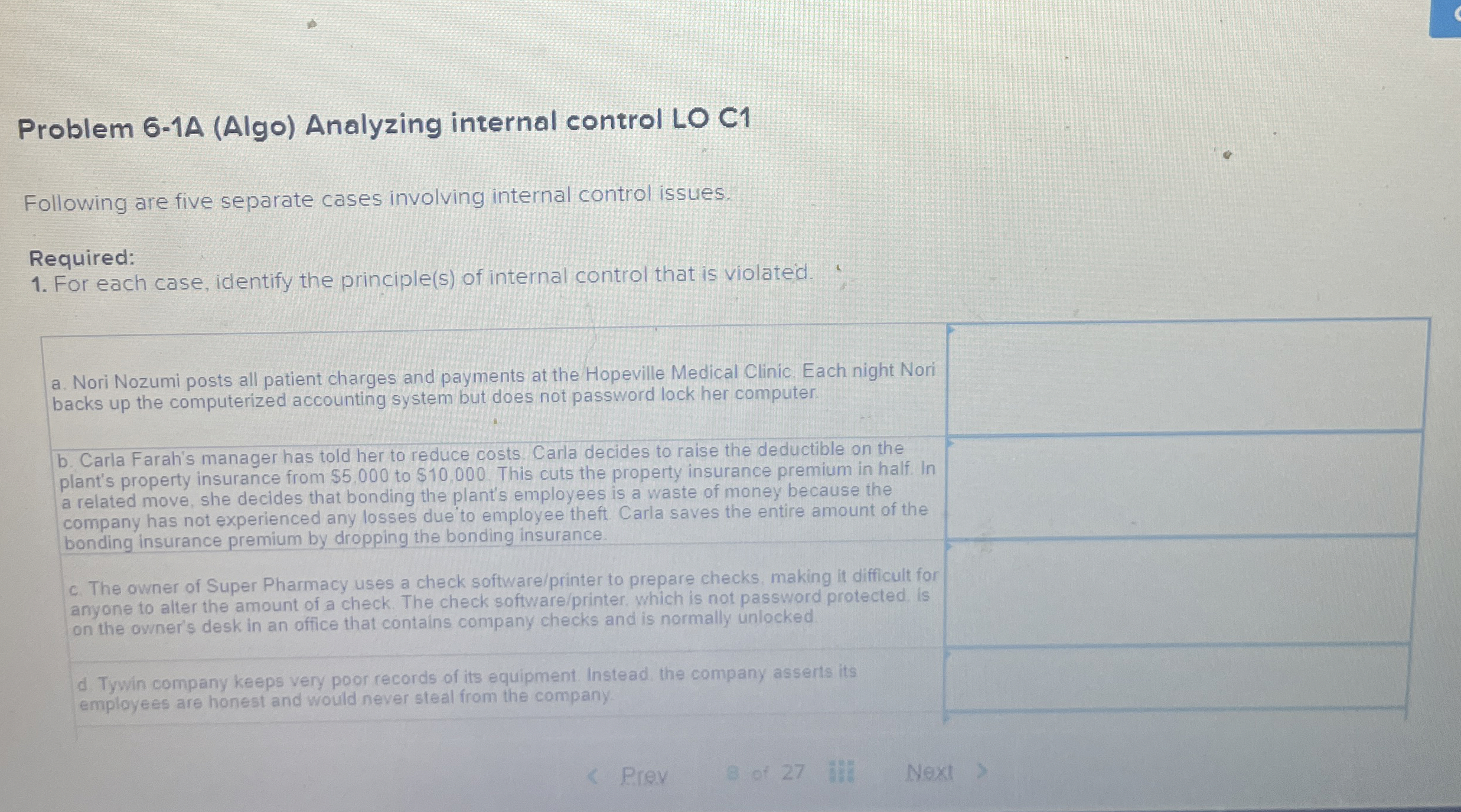 Problem 6 - 1 A ( Algo ) Analyzing internal