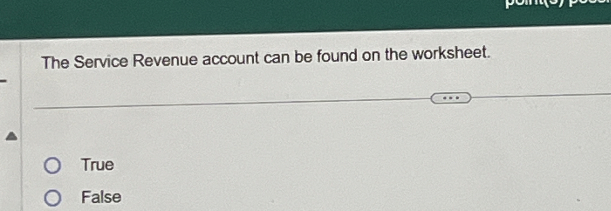 The Service Revenue account can be found on the