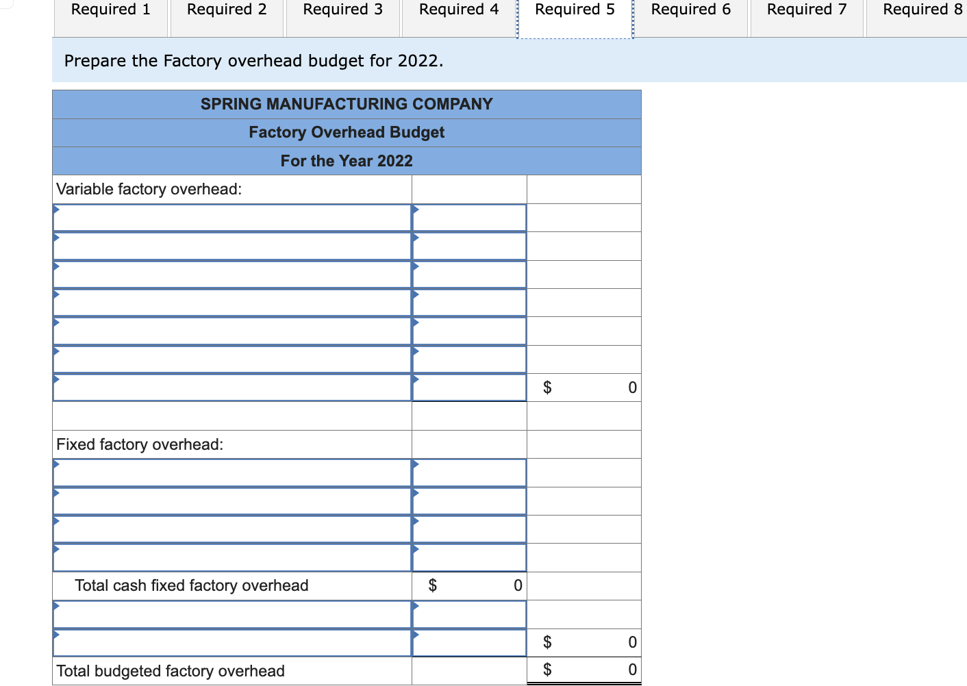 Spring Manufacturing Company makes two components
