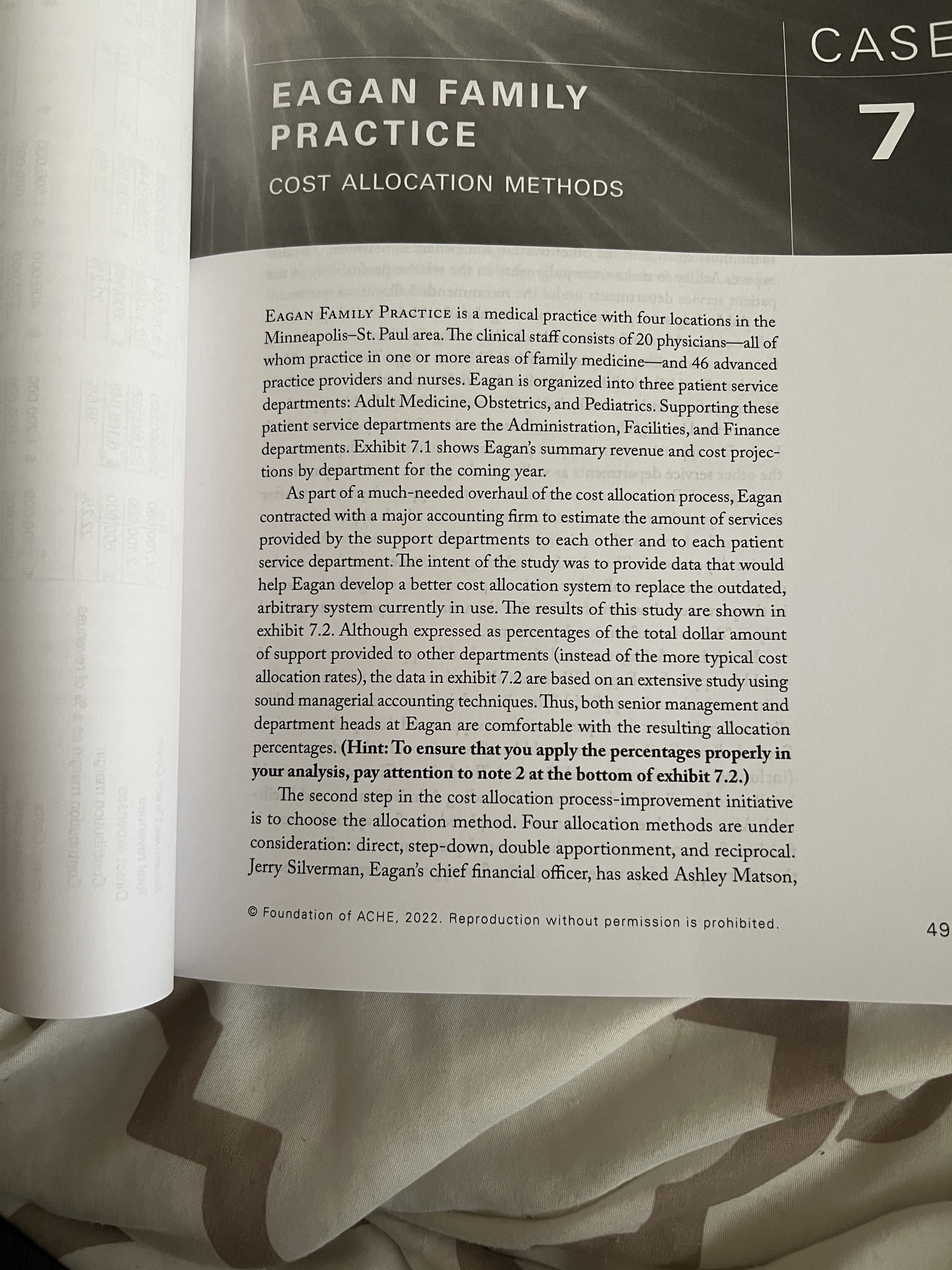 Hi, please see attached case study-Eagan Family